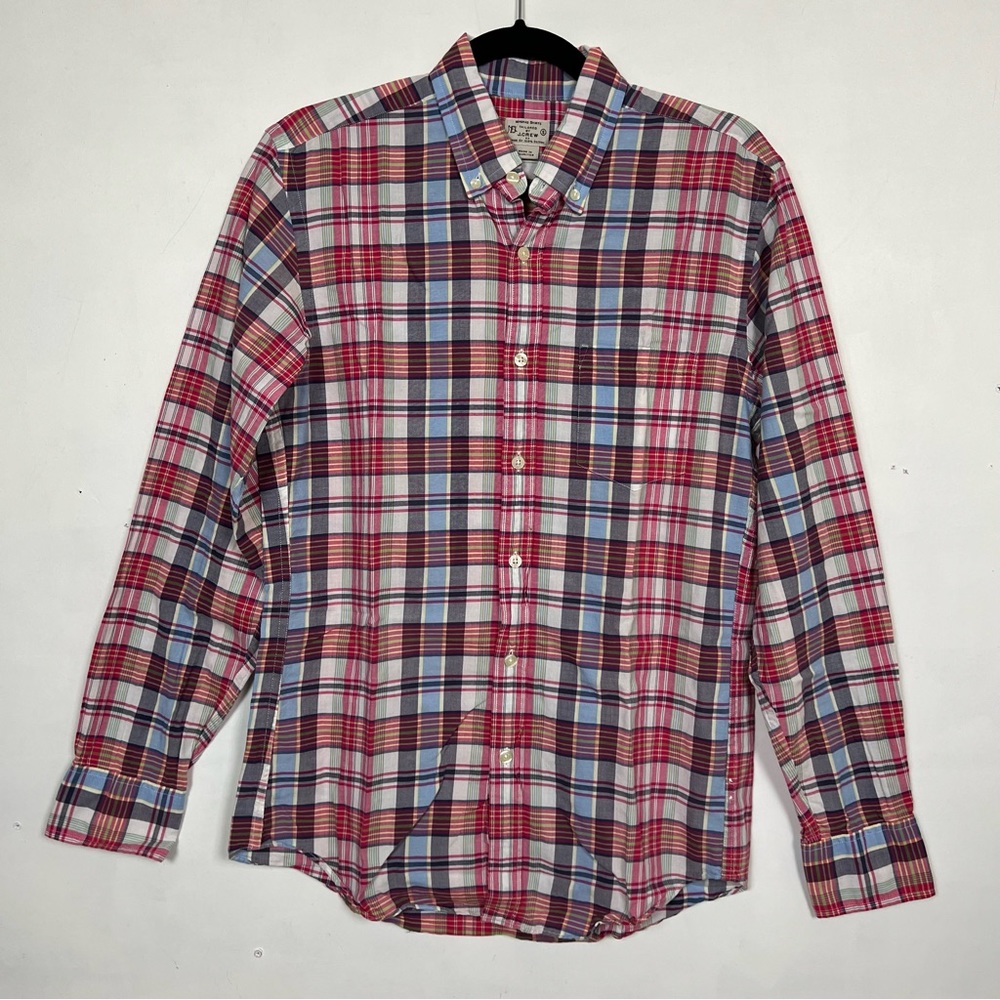J Crew Madras Mens Button Up Shirt Sz S